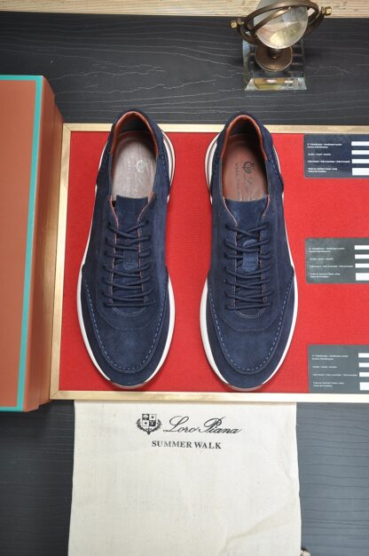 Hermès classic dark blue cashmere sneakers - Image 2