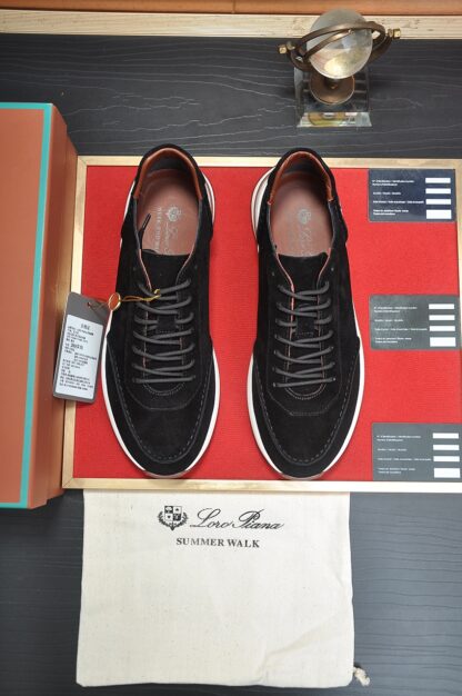 Hermès classic black and brown cashmere sneakers - Image 2
