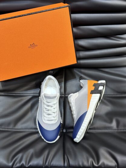 Hermès men's orange gray versatile casual sports shoes - Image 2