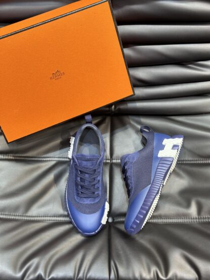 Hermès men's dark blue versatile casual sports shoes - Image 2