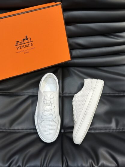 Hermès men's off-white breathable low-top casual sports shoes - Image 2