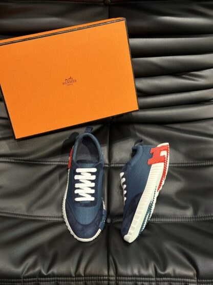 Hermes dark blue breathable versatile casual sports shoes - Image 2