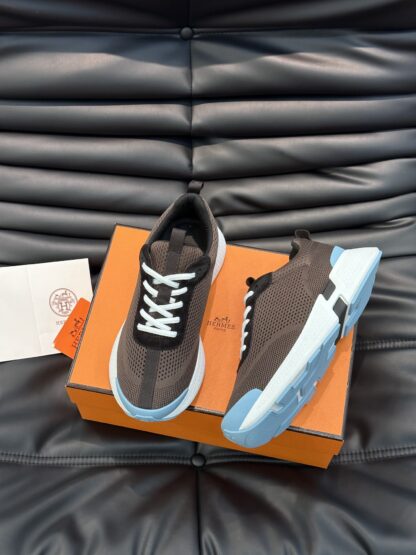 Hermes men's brown comfortable breathable simple casual sports shoes - Image 2