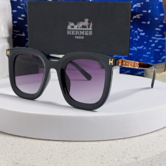 Hermès retro square versatile high-end sunglasses