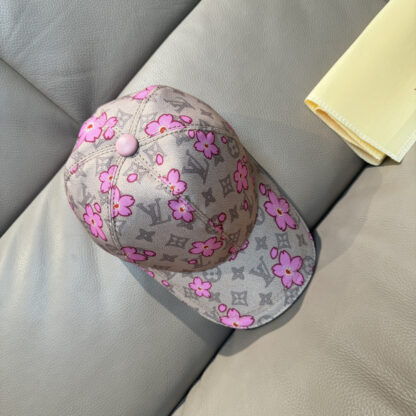 Louis Vuitton TM MONOGRAM CHERRY BLOSSOM PRINTED BASEBALL CAP - Image 2