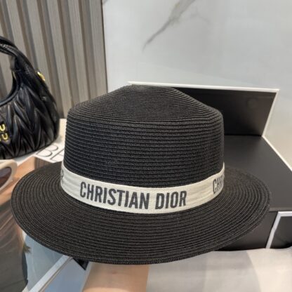 Dior all-match flat straw hat - Image 3