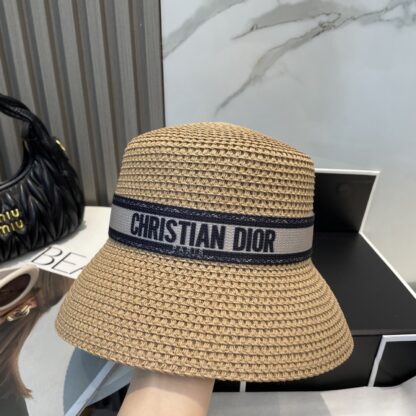 Dior versatile fashion straw hat - Image 3