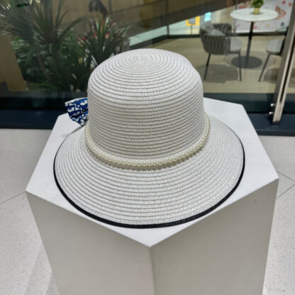 Dior bow ribbon straw hat - Image 3