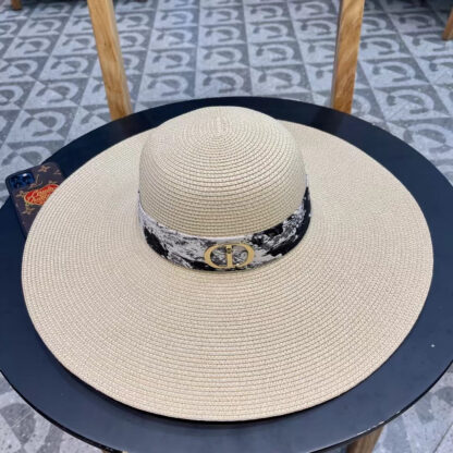 Dior simple straw hat - Image 3