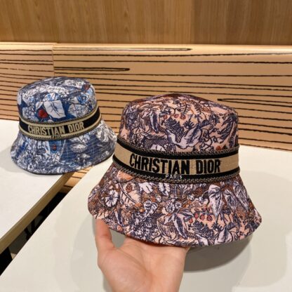 Dior classic casual versatile floral bucket hat - Image 3