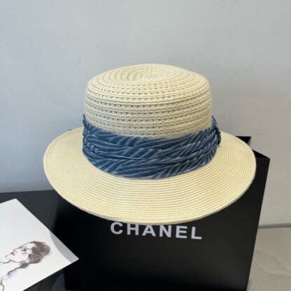 Louis Vuitton Gold and Straw Hat - Image 2