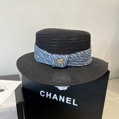 Louis Vuitton Gold and Straw Hat - Image 2