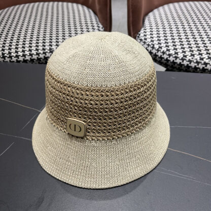 Dior hollow sun protection contrast color sun hat - Image 3