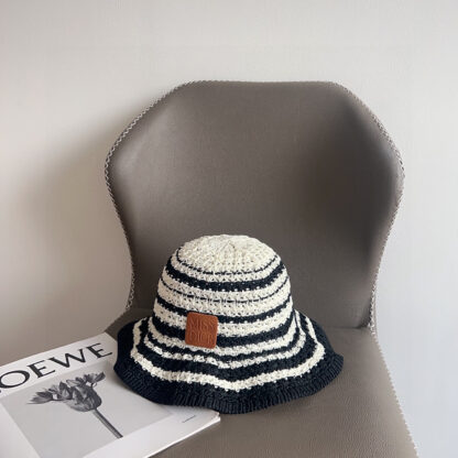 Dior colorblock woven simple bucket hat - Image 3