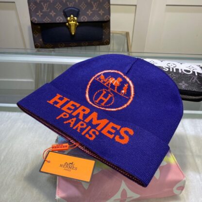 Hermès autumn and winter high-end cashmere knitted beanie - Image 2