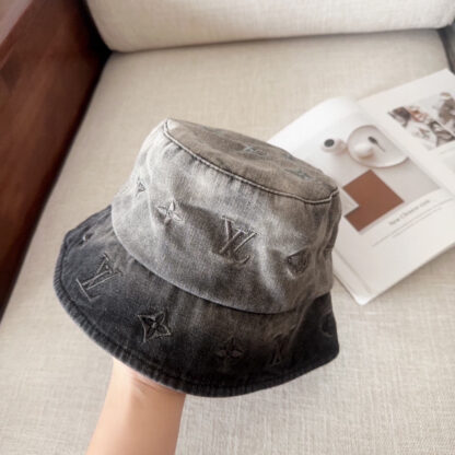 Louis Vuitton stylish high-end denim bucket hat - Image 2