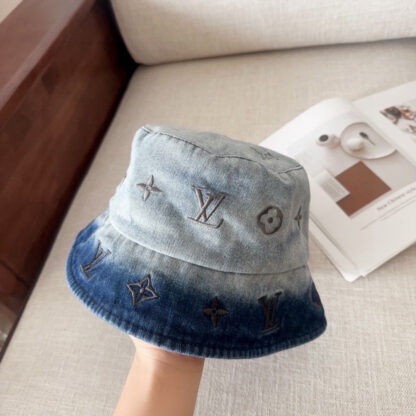 Louis Vuitton stylish high-end denim bucket hat - Image 2