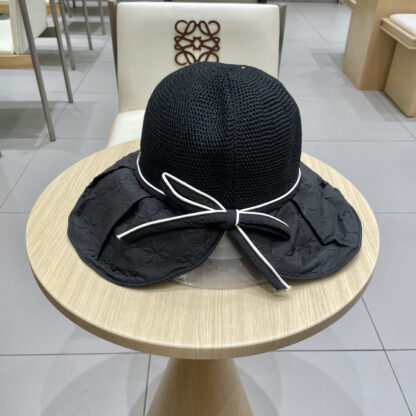 Hermès new summer knitted bow sun hat - Image 2