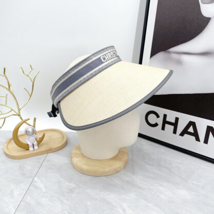 Dior Fashion Holiday Sunhat Open Top Hat - Image 3