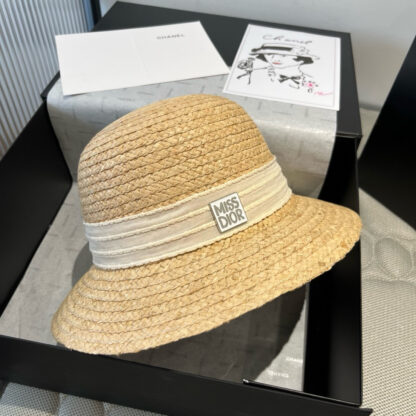 Dior stylish simple casual straw hat - Image 3