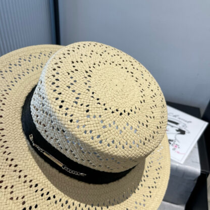Dior Fashion Flat Straw Hat - Image 3