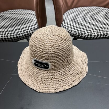 Dior Fashion Sunshade Straw Hat - Image 3