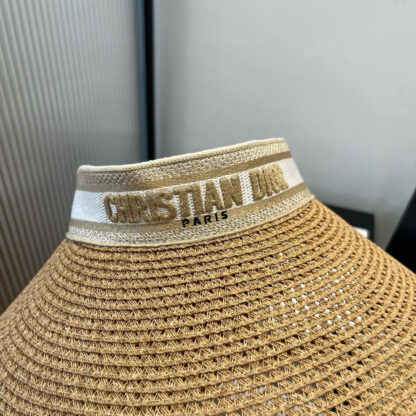 Dior scarf sun hat with large brim - Image 3