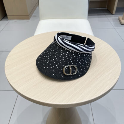 Dior rhinestone visor hat - Image 3