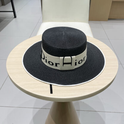 Dior new flat straw hat - Image 3