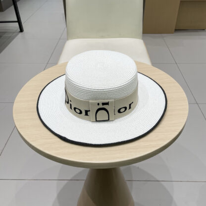 Dior new flat straw hat - Image 3