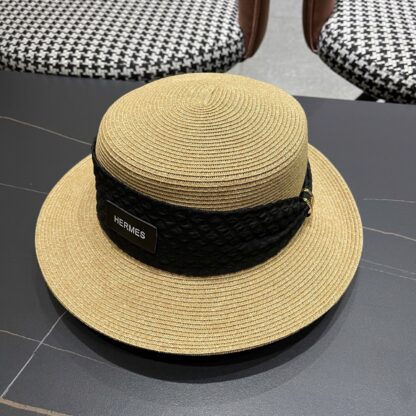 Hermès new flat straw hat - Image 2