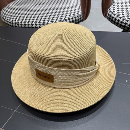 Hermès new flat straw hat - Image 2
