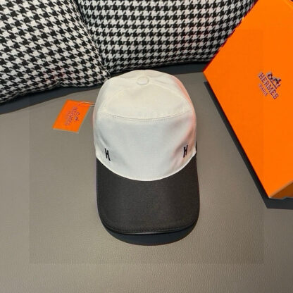 Hermes color matching breathable canvas baseball cap - Image 2