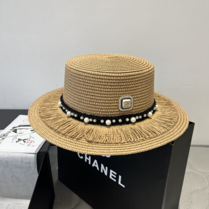 Chanel new flat straw hat - Image 2