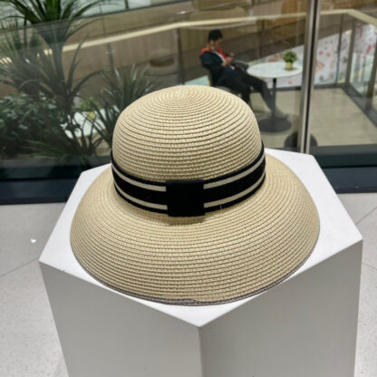 Dior casual large brim straw sun hat - Image 3