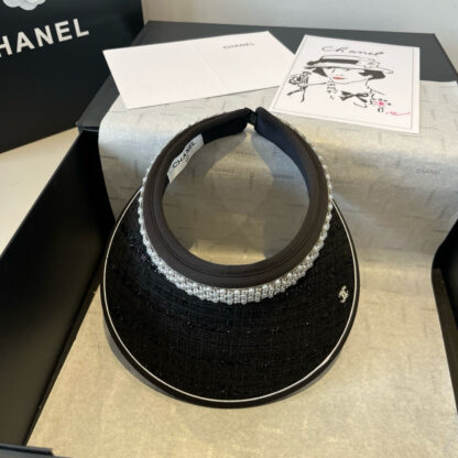 Chanel Pearl Headband Sun Hat - Image 2
