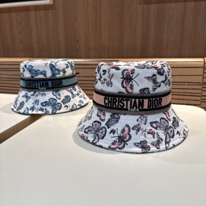 Dior British classic casual versatile ribbon bucket hat - Image 3