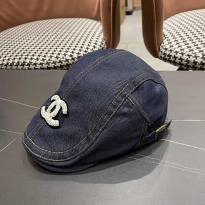 Chanel Japanese retro couple casual British beret - Image 2