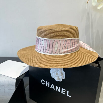 Dior silk ribbon flat hat - Image 3