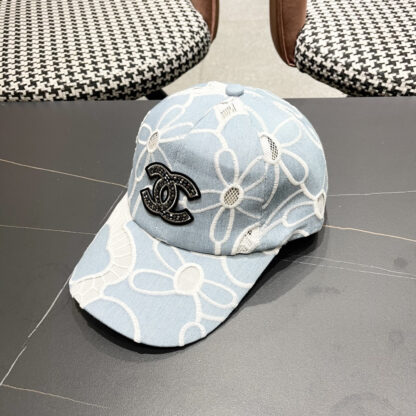 Chanel summer embroidered flower all-match baseball cap - Image 2