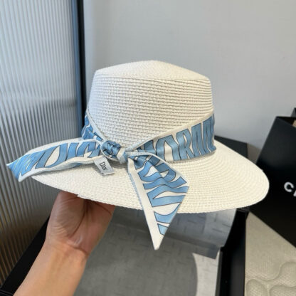 Dior silk ribbon flat hat - Image 3