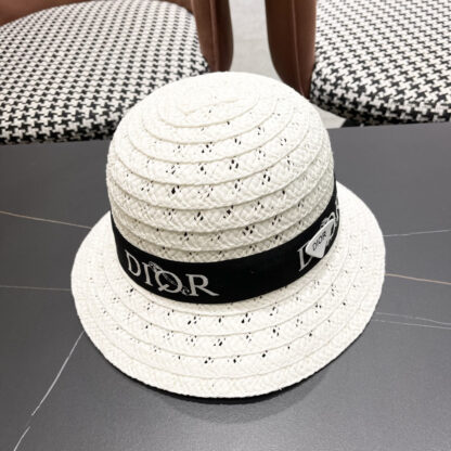 Dior Web cutout straw hat - Image 3