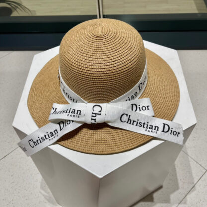 Dior straw visor bucket hat - Image 3