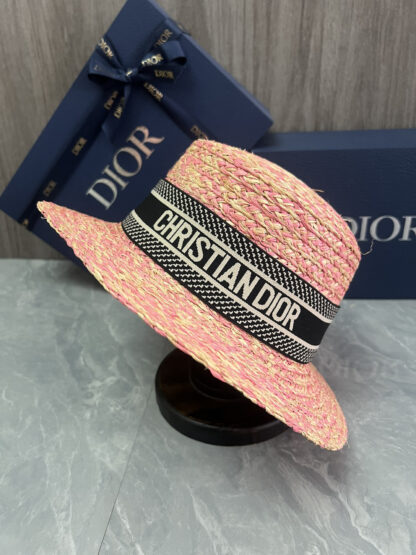 Dior raffia straw hat - Image 3