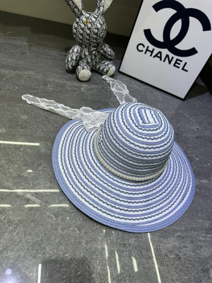 Dior lace pearl bow bucket hat - Image 3