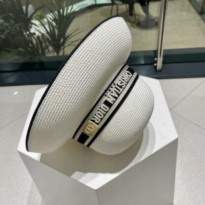 Dior casual large brim straw sun hat - Image 3