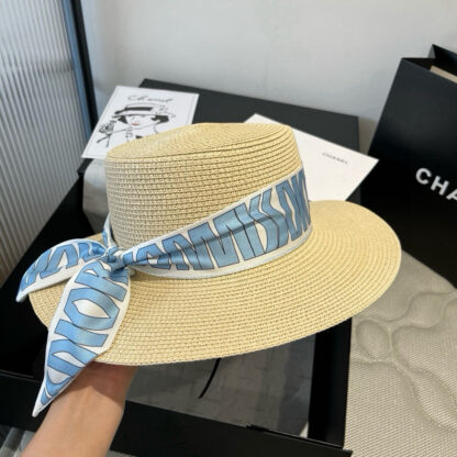 Dior silk ribbon flat hat - Image 3