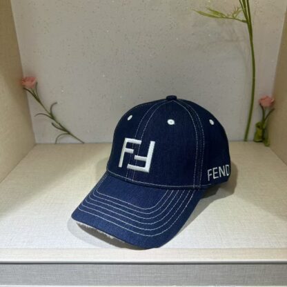 Fendi Fashion Denim Baseball Cap - Image 3