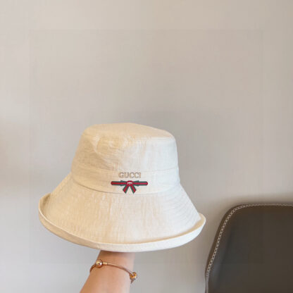 Gucci wide brim cotton and linen sunshade bucket hat - Image 2
