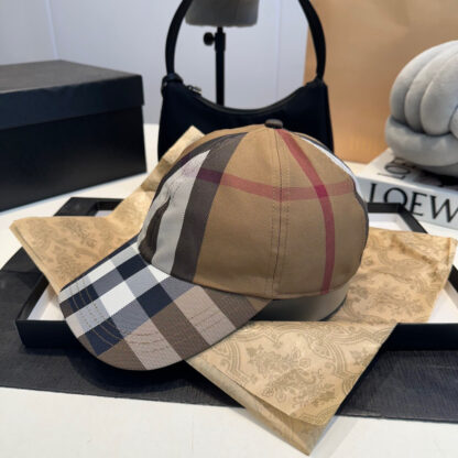 Burberry Check Fashion Baseball Cap - Image 3